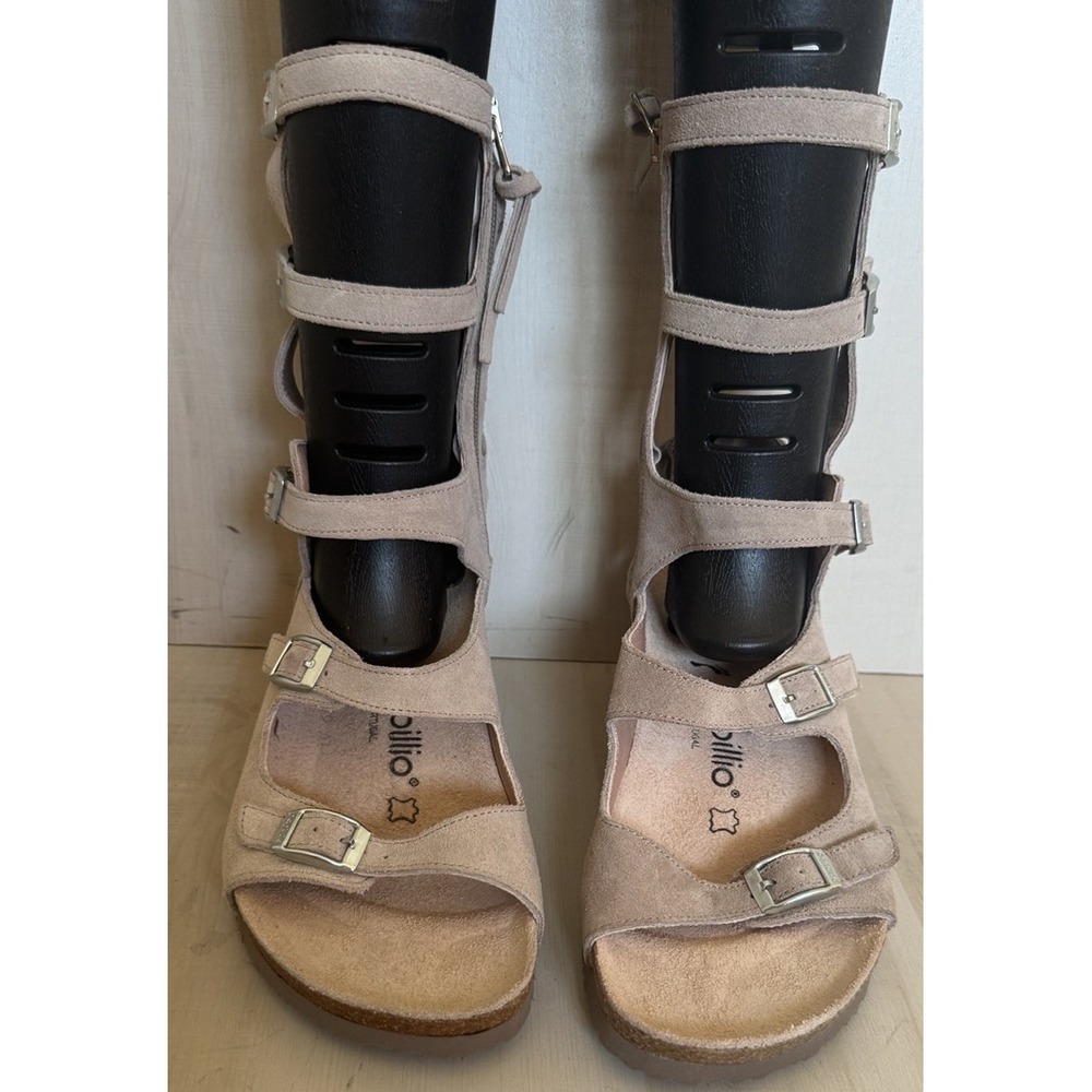 Birkenstock Papillio Elisa Wedges Gladiator Sandals Womens Size 6/EU 37 Beige - Picture 2 of 11